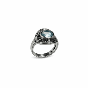 Ασημένιο Δακτυλίδι με Blue Topaz