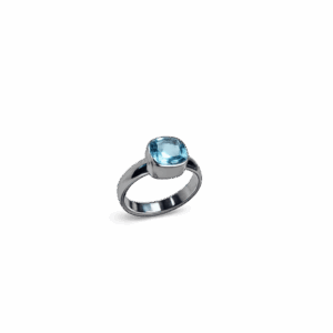 Ασημένιο Δακτυλίδι με Blue Topaz