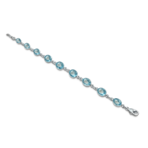 Ασημένιο Βραχιόλι με πέτρα Blue Topaz